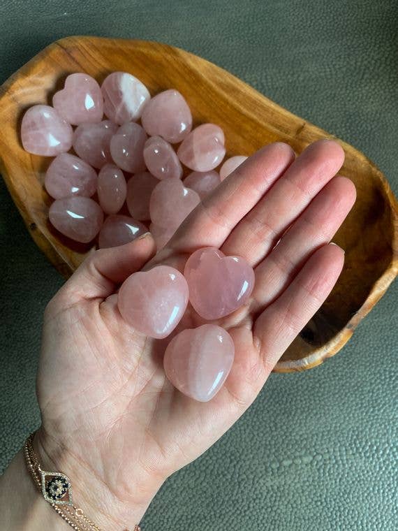 Sacred Sunday – Großhandel Spiritueller Stein/Kristall – Rosenquarz Puffy Heart Edelsteine1