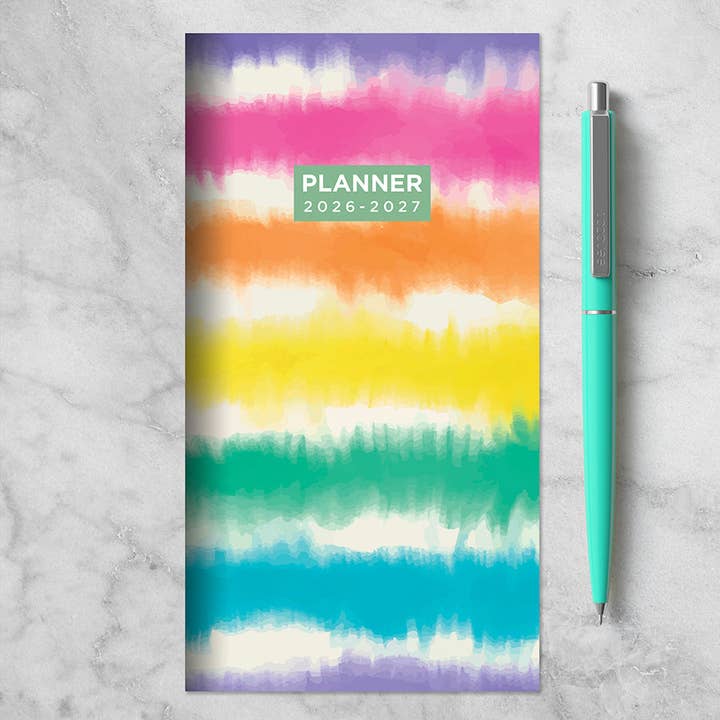 2026-2027 Tie Dye Small Monthly Pocket Planner for wholesale by TF Publishing - Paper Goods