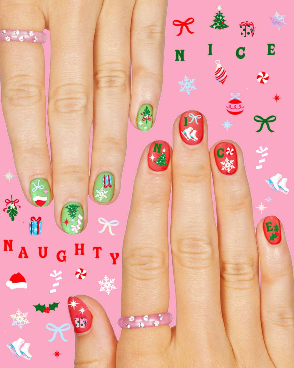 xo, Fetti - Wholesale Nail Art/Decal - Santa Baby Nail Stickers - 744 adhesive, Christmas Xmas0