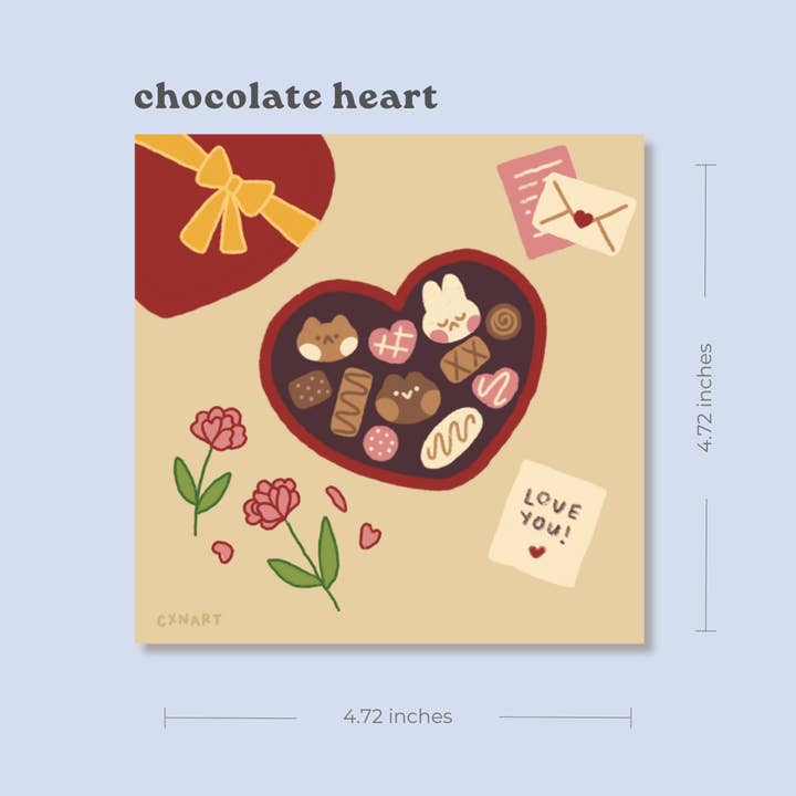 chocolate heart art print for wholesale by CXN ART