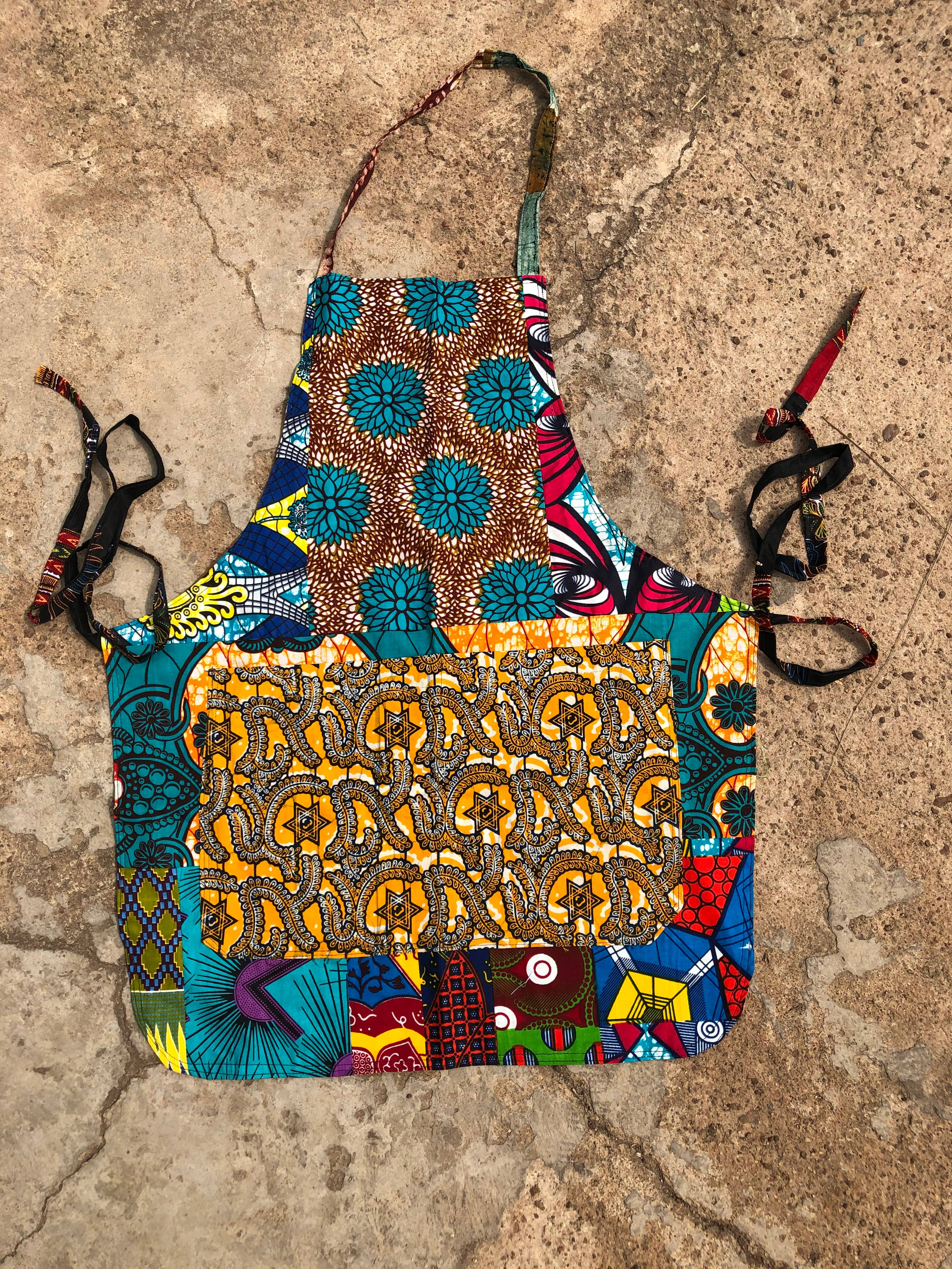 World Peaces - Wholesale Apron - Patchwork Apron with African Wax Print5
