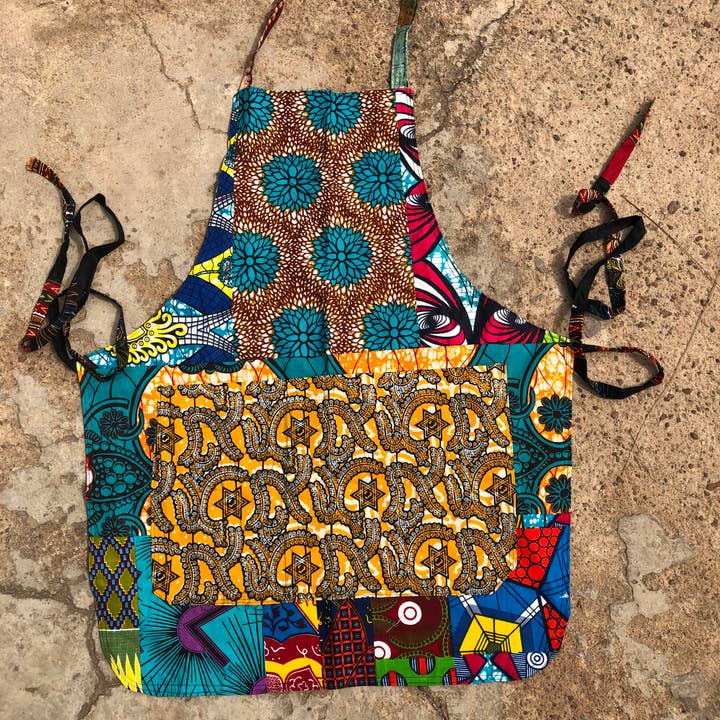 World Peaces - Wholesale Apron - Patchwork Apron with African Wax Print5