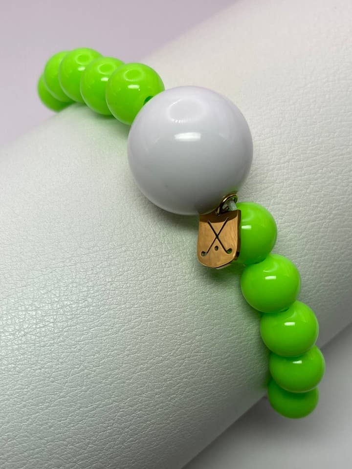 Golf Stroke Counter Bracelet - NEON GREEN for wholesale by The Klow Golf Company