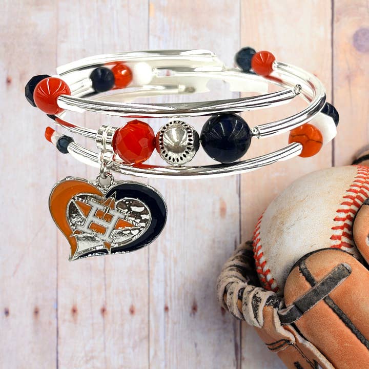 Bracciale First Pitch - Houston Team Wrap per la vendita all'ingrosso da parte di WildIce Jewelry