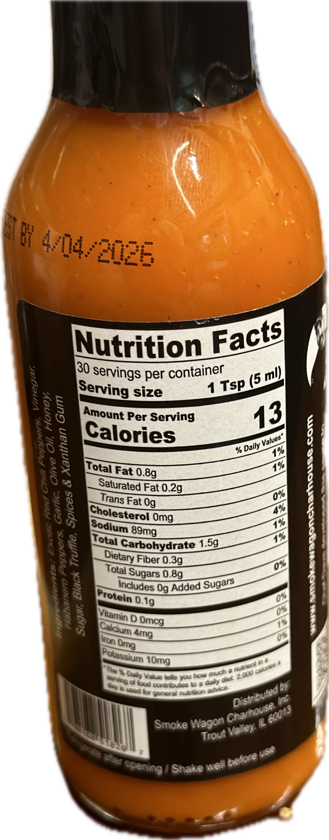 Smoke Wagon Charhouse (SWC) - Wholesale Hot Sauce - SWC Habanero, Honey & Black Truffle Hot Sauce7