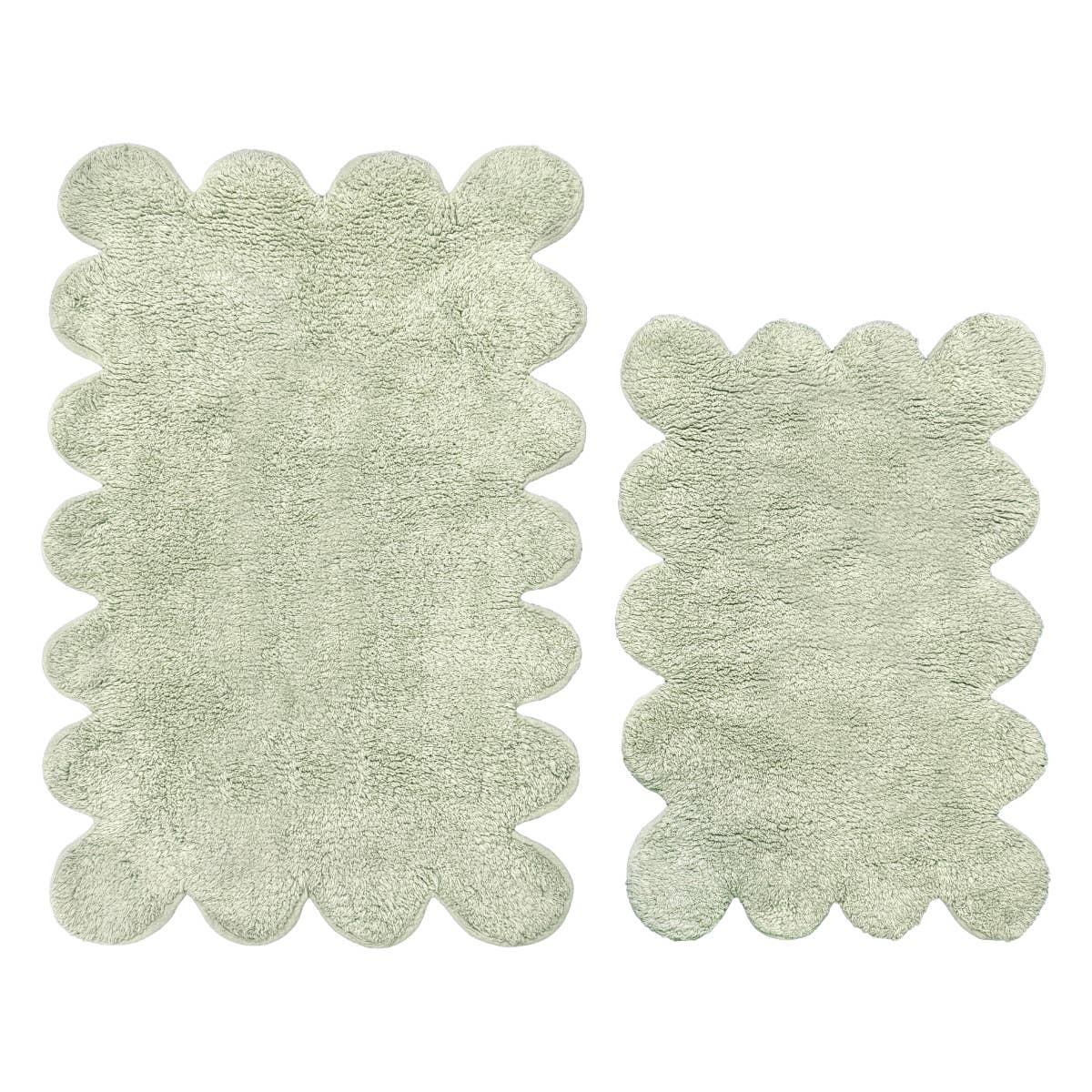 Allure Bath Fashions - Wholesale Bath Mat Set - Two Piece Scallop Bath Mat Set - 100% Cotton Scalloped Rugs3