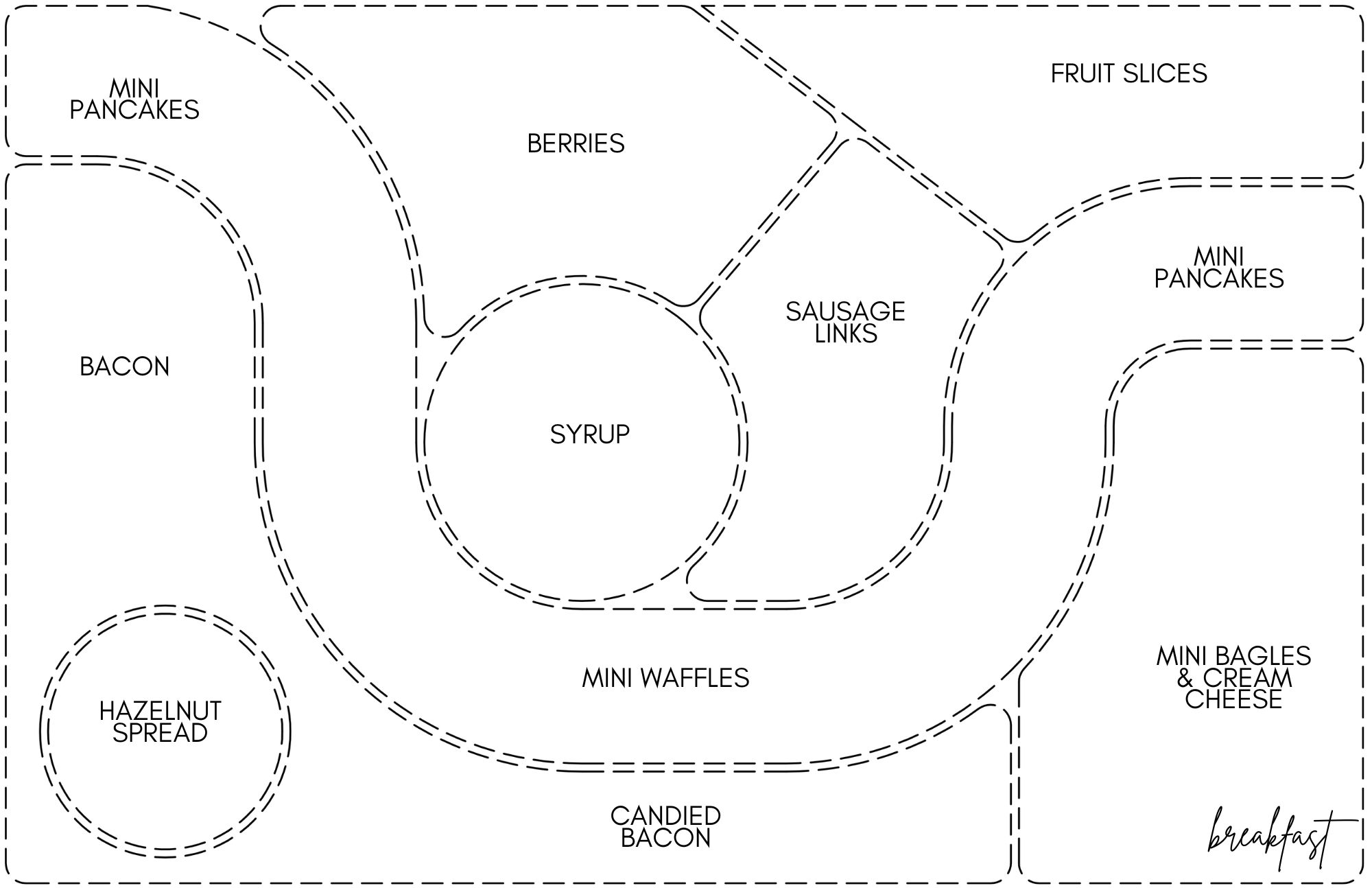 TAYLOR GRAY - Wholesale Serving Tray - 11x17 CHARCUTERIE MAP insert set of 105