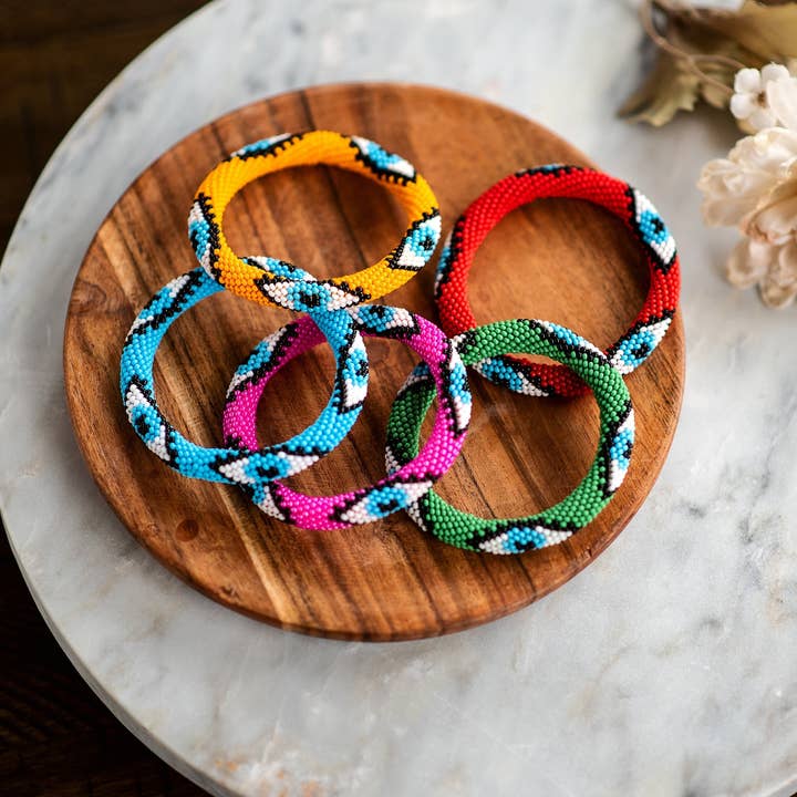Evil Eye Beaded Bracelet for wholesale by Hemsin Atelier