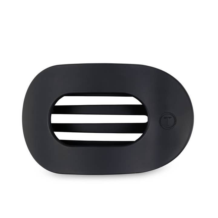 TELETIES - Wholesale Hair Clip - Women's - Round Flat Hair Clip | Large | Midnight Matte