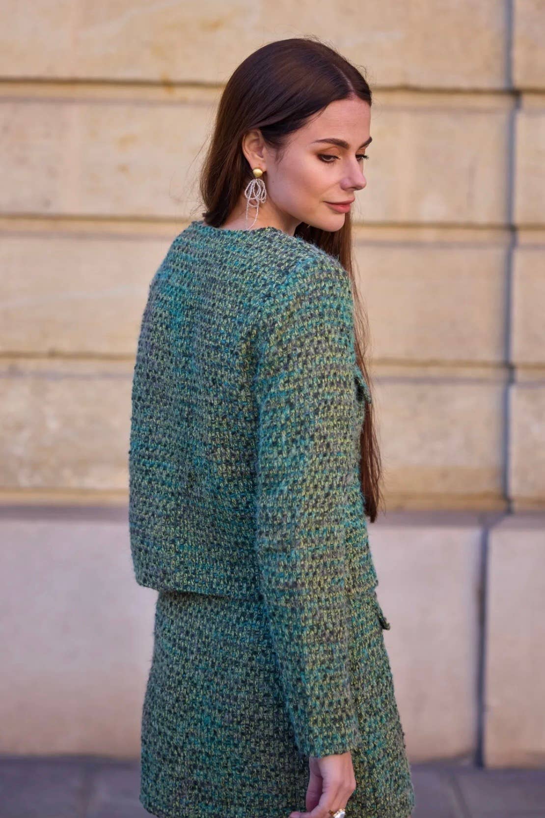 Frime - Wholesale Jacket - Women's - Tweed jacket with gold buttons - 25703