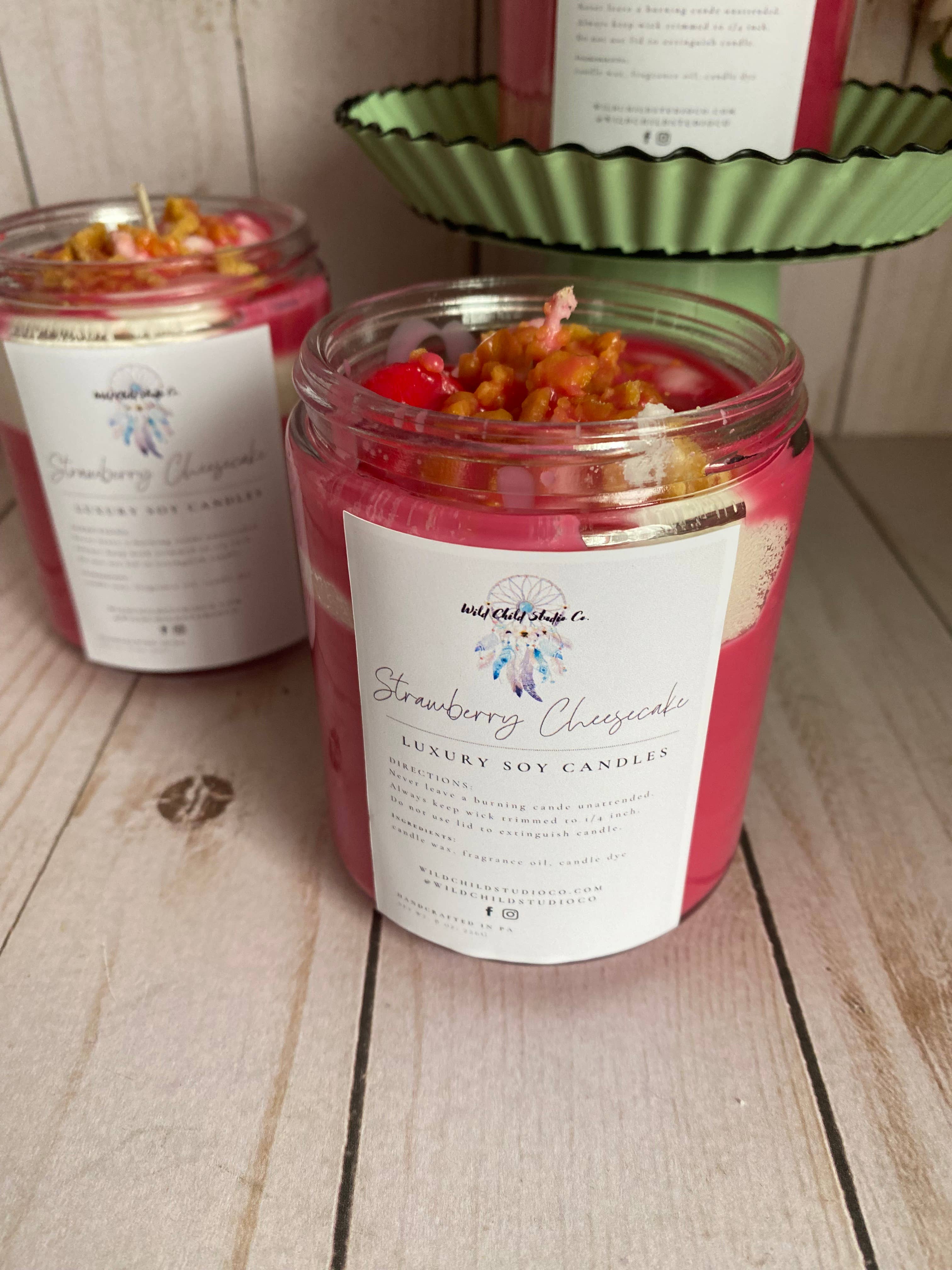 Wild Child Studio Co - Wholesale Jar/filled candle - Strawberry Cheesecake Candle3