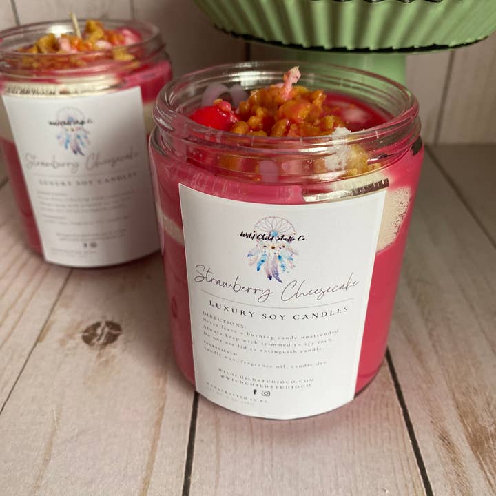 Wild Child Studio Co - Wholesale Jar/Filled Candle - Strawberry Cheesecake Candle3