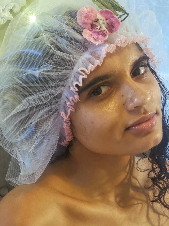 Hollywood Glamour Bouffant Shower Cap for wholesale by Mimi A La Mode Hollywood