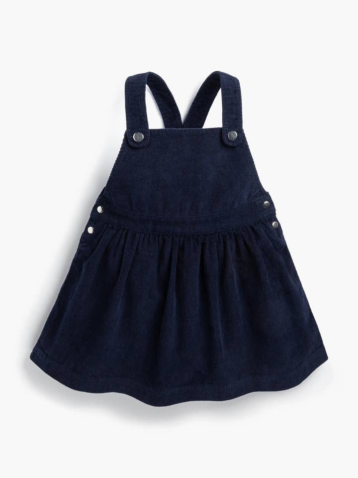 Abito scamiciato in velluto a coste_Blu navy per la vendita all'ingrosso da parte di Monica + Andy