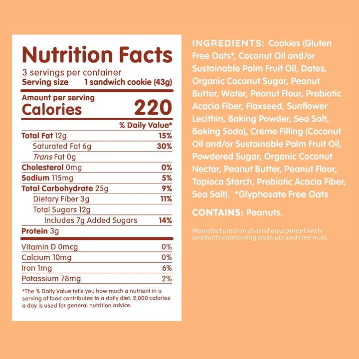 Maxine's Heavenly - Wholesale Cookie - Peanut Butter Creme Sandwiches - 3 PK Box1