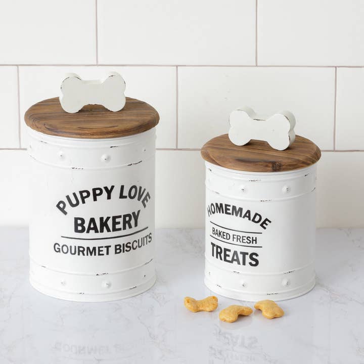 Audrey's Home & Gift - Wholesale Canister Set - Canisters - Puppy Love Bakery (Set of 2)