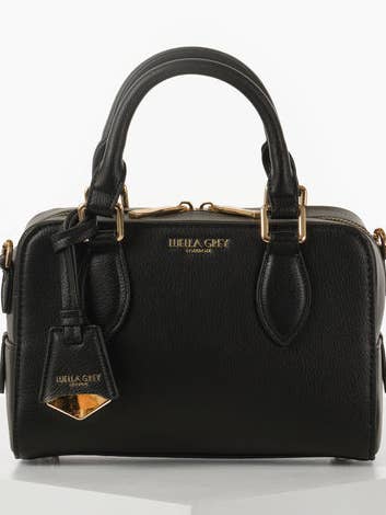 Lilian Black Barrel Crossbody for wholesale by Luella Grey London