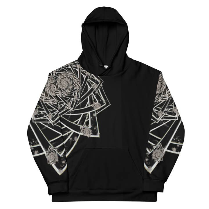 "Black Topological Rose" Collection - Unisex Hoodie by ZKo for wholesale by ZKoriginal
