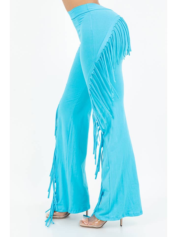 Uptown Apparel - Wholesale Pants - Women's - B11304 COTTON PANTS WITH SIDE AND BACK FRINGE3