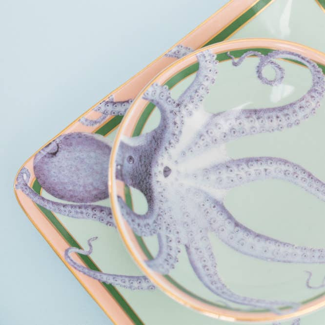 Yvonne Ellen - Wholesale Dinner Plate - Yvonne Ellen Sushi Plates with Dip Bowls (Set of 2)3