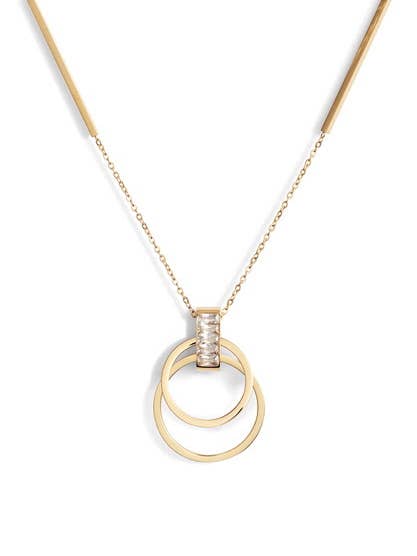 Crystal Open Pendant Necklace for wholesale by Knotty Accessories