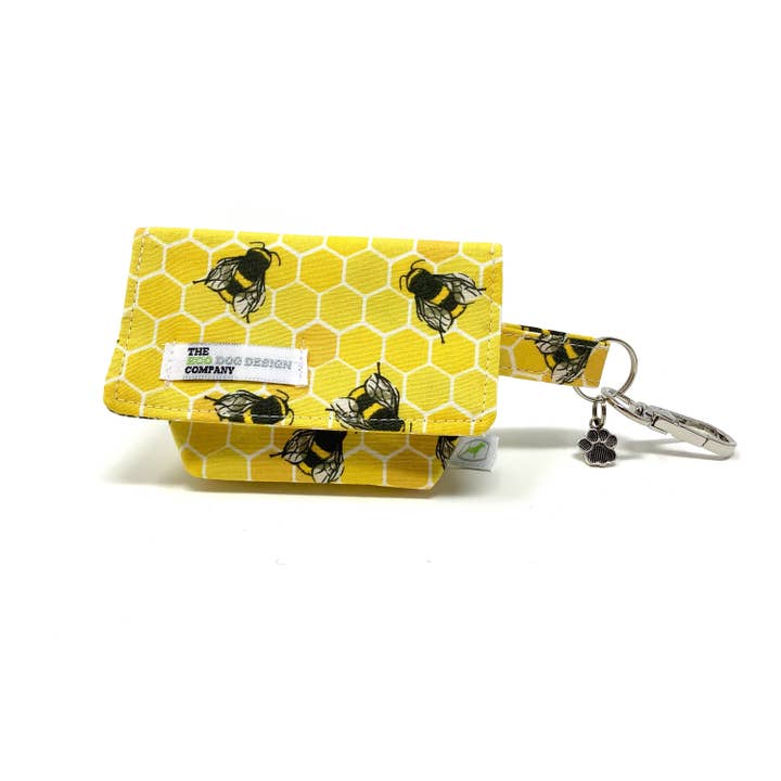 Bumble Bee And Honeycomb Dog Treat Pouch/waste Bag Carrier for wholesale by EcoDogDesigns