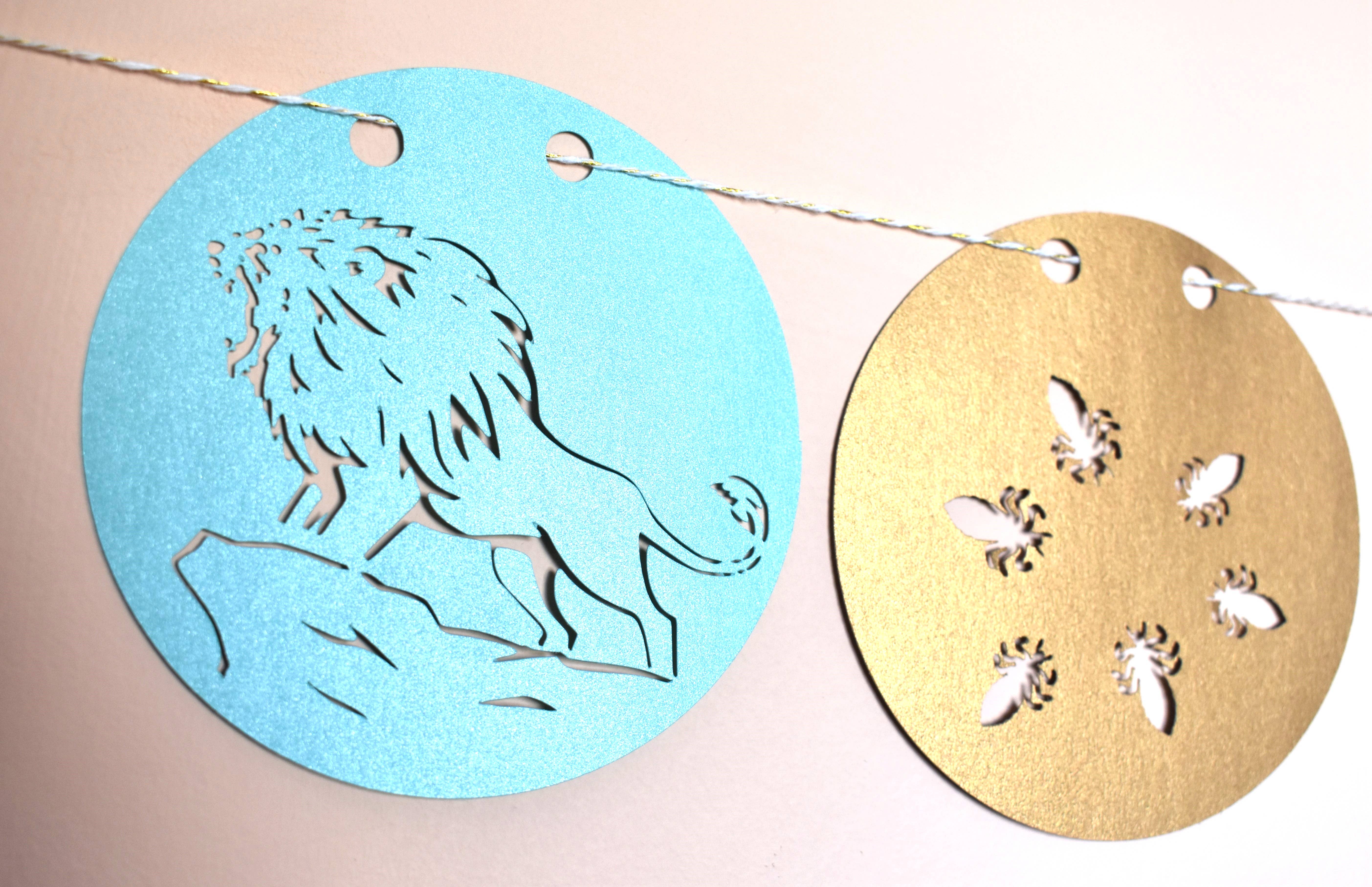 thekitcut - Vente Fanion/guirlande - Guirlande des 10 fléaux de la Pâque | Décoration de fête juive6