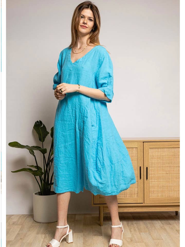 LINEN & COTTON HOUSE – wholesale Dress – Women's – 277 DRESS IN LINEN SPRING SUMMER CLOTHING5