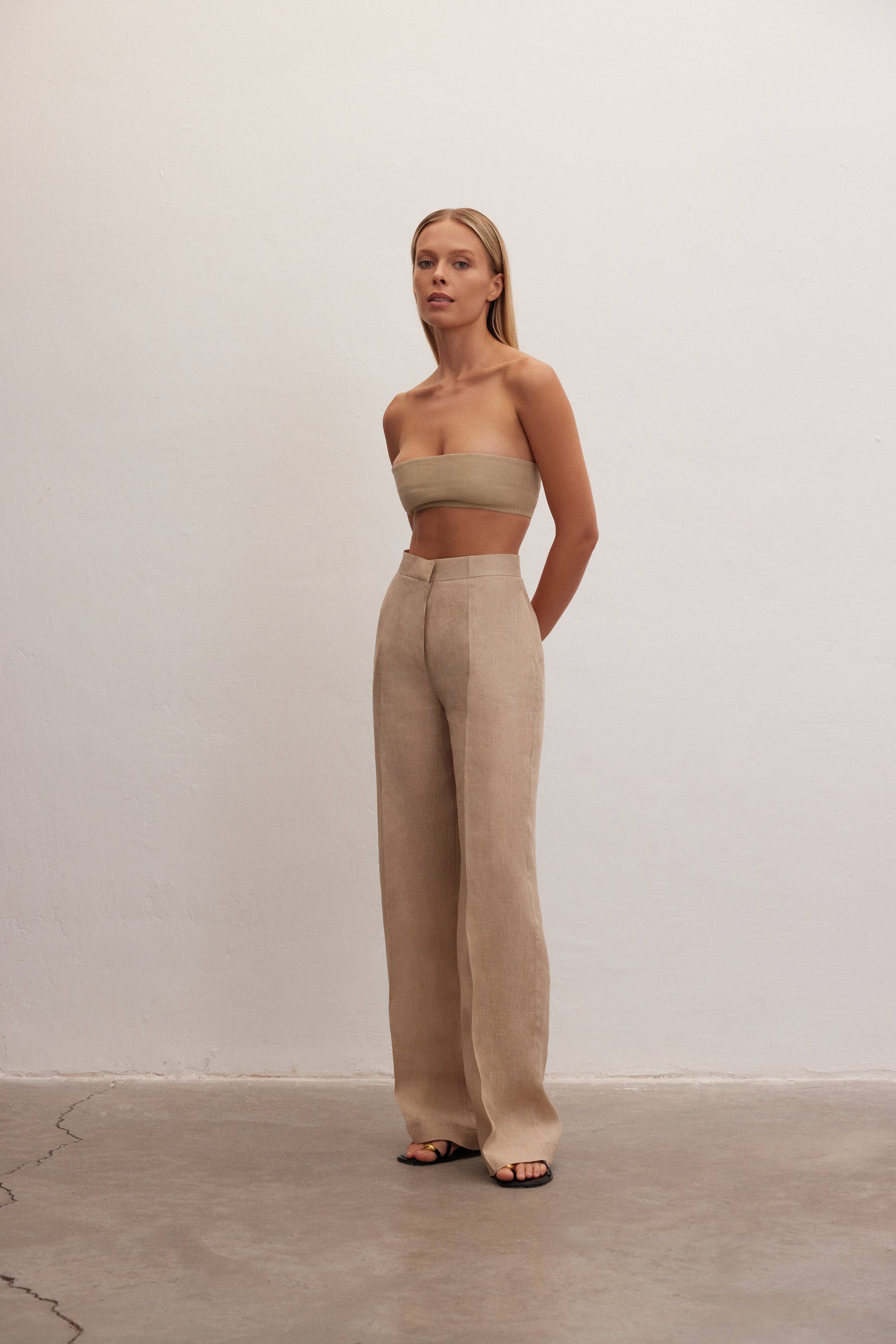Le Cle – wholesale Pants – Women's – Nyx Pants | High-Waisted Linen Trousers16
