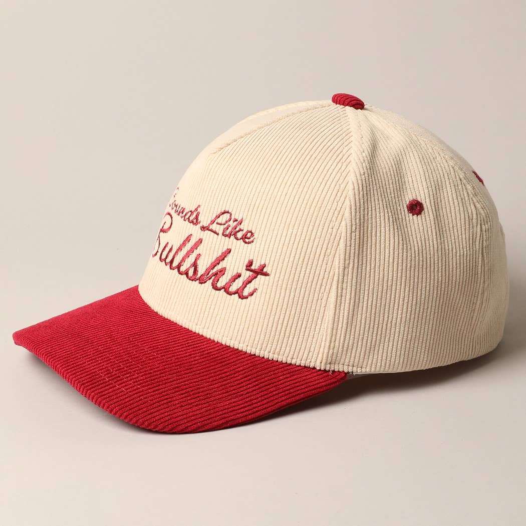 Fashion City - Wholesale Trucker Hat - Unisex - Sounds like Bullshit Corduroy Trucker Baseball Cap7