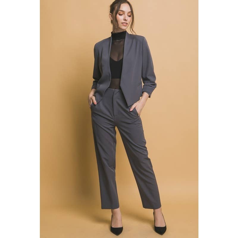 IVE – wholesale Jacka - Dam – Vertigo långärmad öppen kavajjacka2