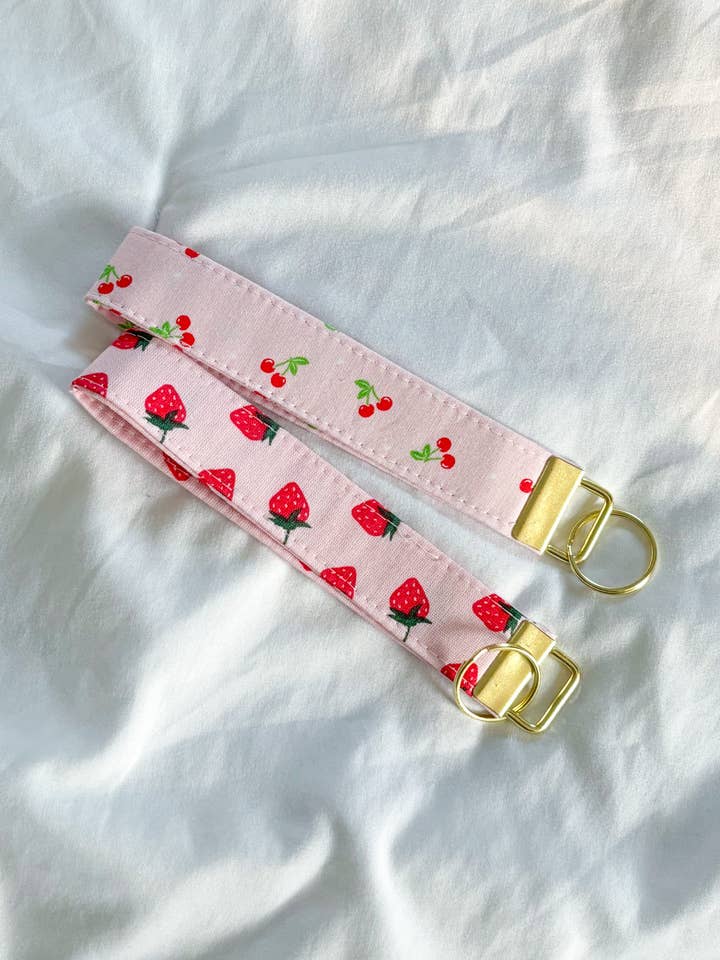 Fruity Wristlet Keychain, Handmade Key Fob Wristlet for wholesale by Simplyhannahco