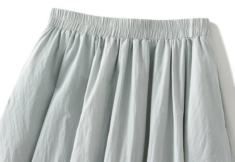 VividLux - Wholesale Skirt - Women's - High Waist Paperbag Lantern Skirt – Women's Midi Skirt3