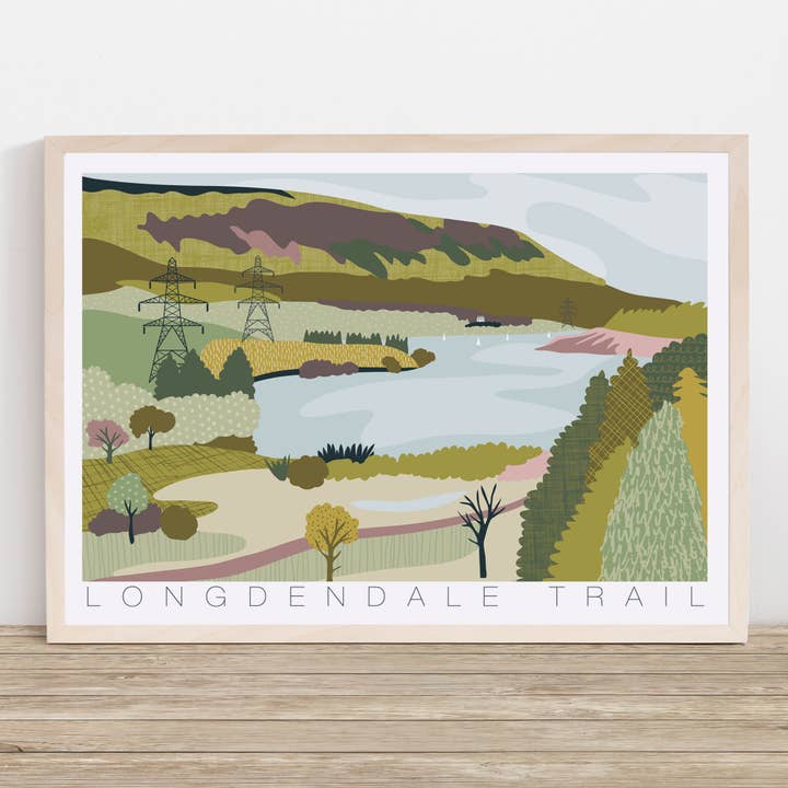 LONGDENDALE TRAIL PRINT for wholesale by Rankidoodle Printshop