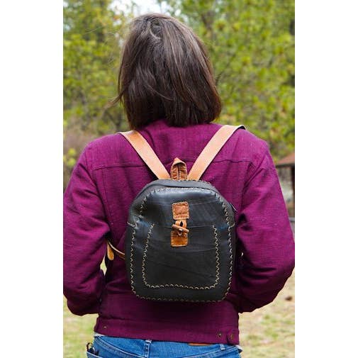 Ganesh Himal Trading - Wholesale Backpack - Women's - Recycled Rubber Small Backpack