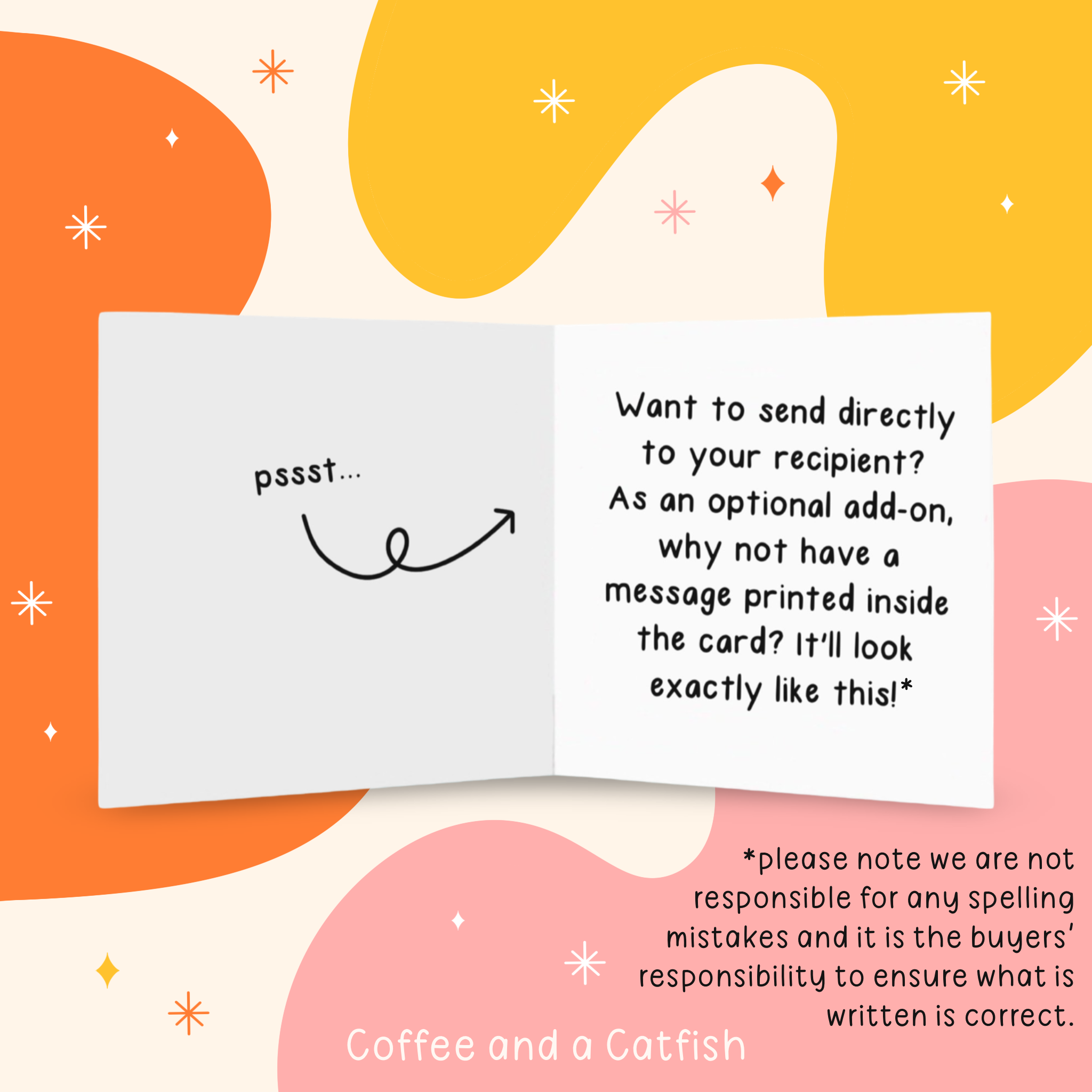 Coffee and a Catfish – wholesale Babykort – Välkommen till världen' Personligt gratulationskort för pojke4