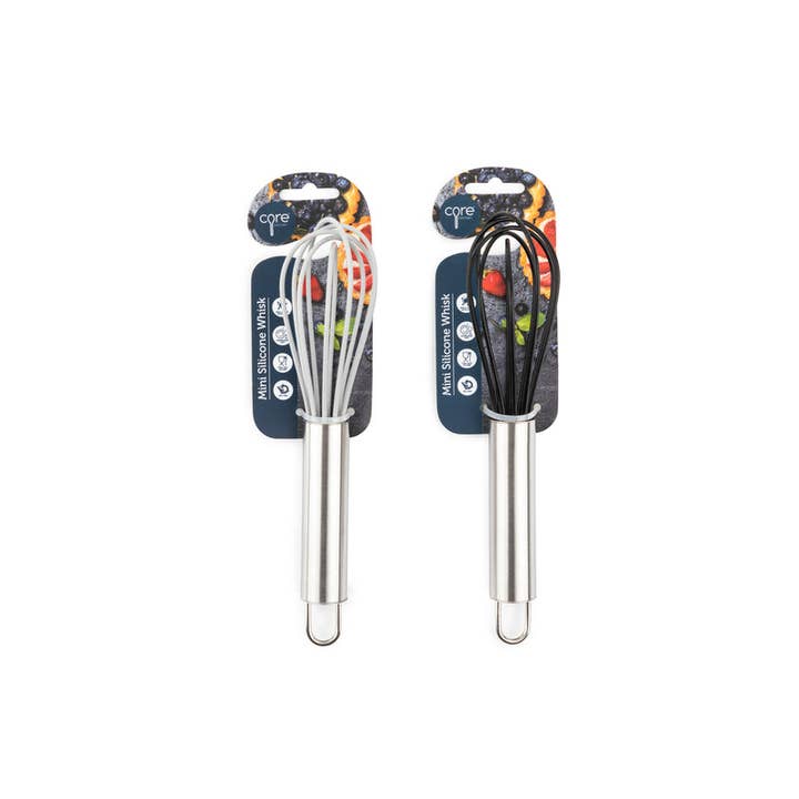 Everyday Supply Co - Wholesale Whisk - Silver Silicone/Stainless Steel Mini Whisk, 6.5", Set of 15