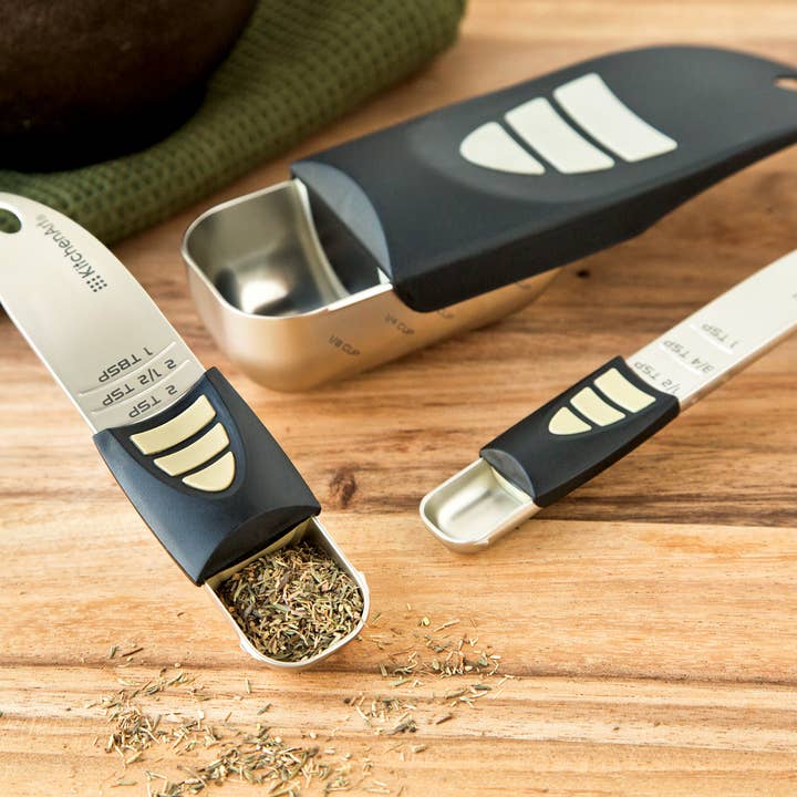 Fox Run Brands - Wholesale Measuring Spoon - KitchenArt Pro Adjust-A-Measure Set, 3-Piece, 5"x3.38"x7.2"