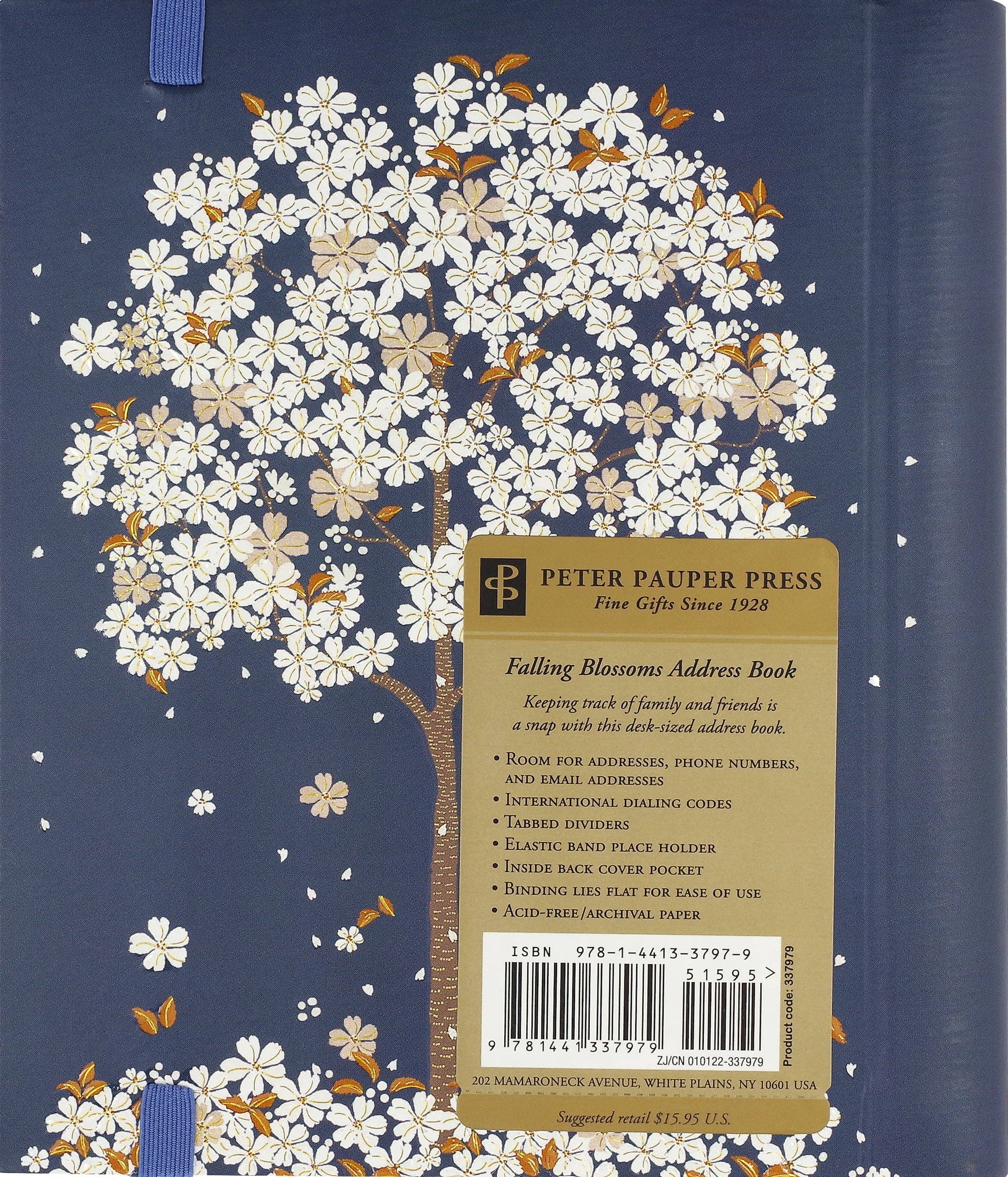 Peter Pauper Press - Wholesale Address Book - Falling Blossoms Large Address Book4