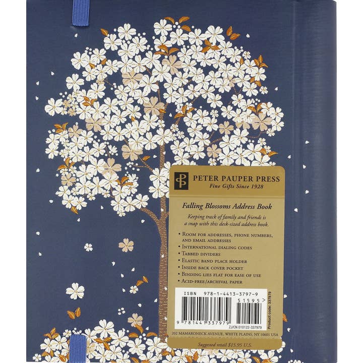 Peter Pauper Press - Wholesale Address Book - Falling Blossoms Large Address Book4