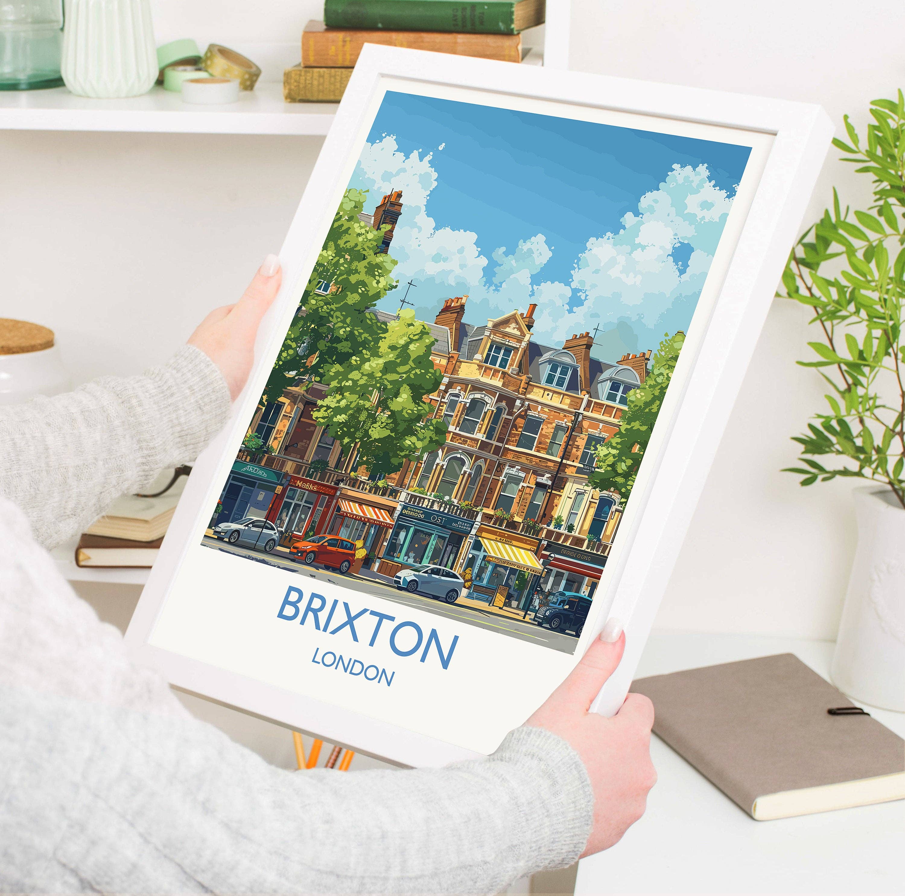 NQ Media Designs - Wholesale Art Print - Brixton Travel Print, Travel Poster of Brixton, London Poster, Brixton Art Gift, London Art Lovers UK Travel Gift1