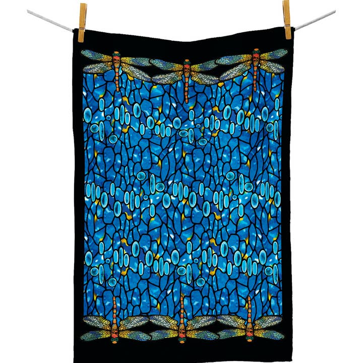 RainCaper - Wholesale Tea Towel - Tiffany "Dragonfly" Kitchen Tea Towel