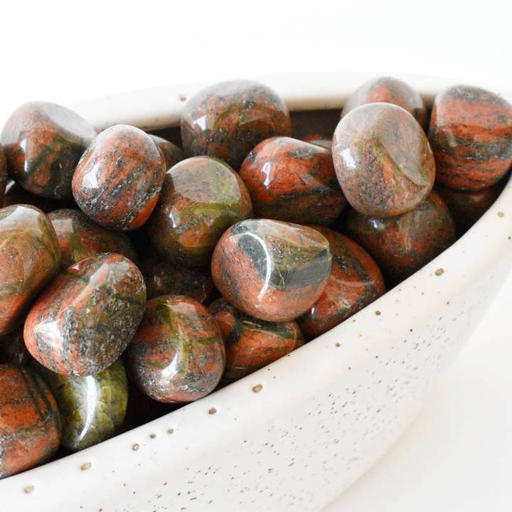 Soothing Crystals - Vendita all'ingrosso Pietra/cristallo spirituale - 100g Pietre Levigate | Unakite | Cristalli di Guarigione Pietre3