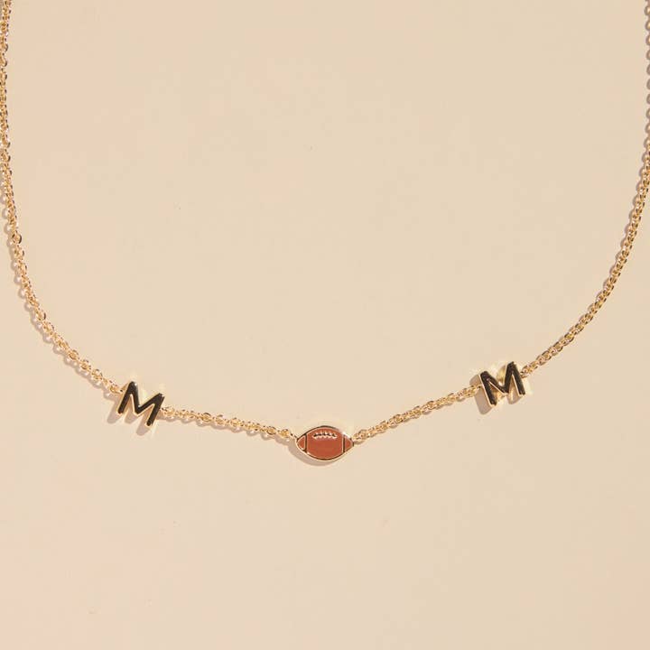 Football Mom Necklace for wholesale by Nickel and Suede