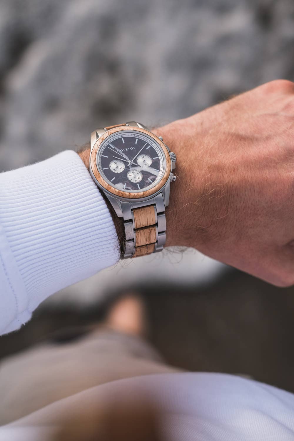 HOT&TOT - Wholesale Wrist Watch - Men's - ROYAL OAK | Wood watch for men | Marble | Oak | Sustainable2