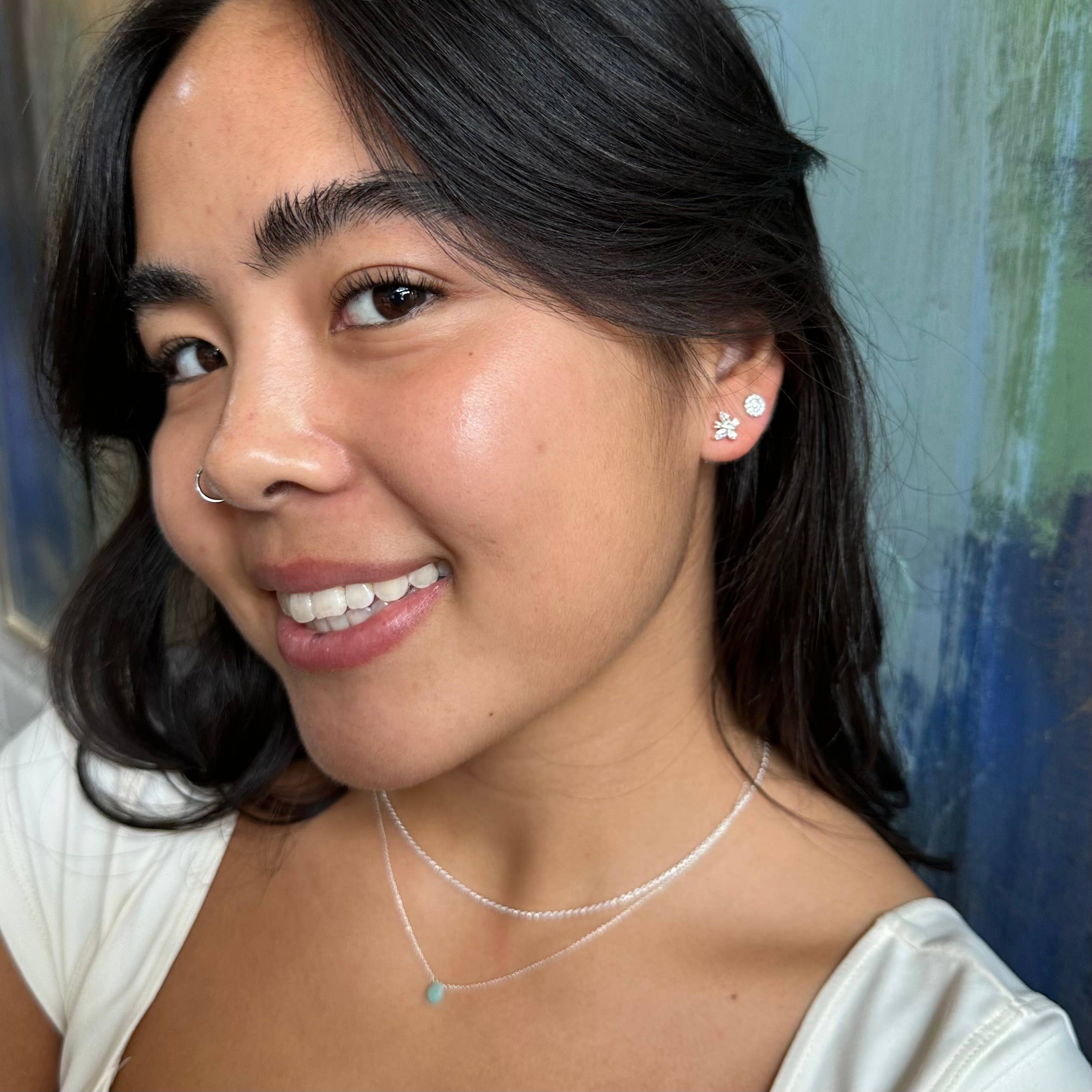 Something Silver – Großhandel Kette mit Anhänger/Charm – Zarte Tropfen-Edelstein-Halskette11