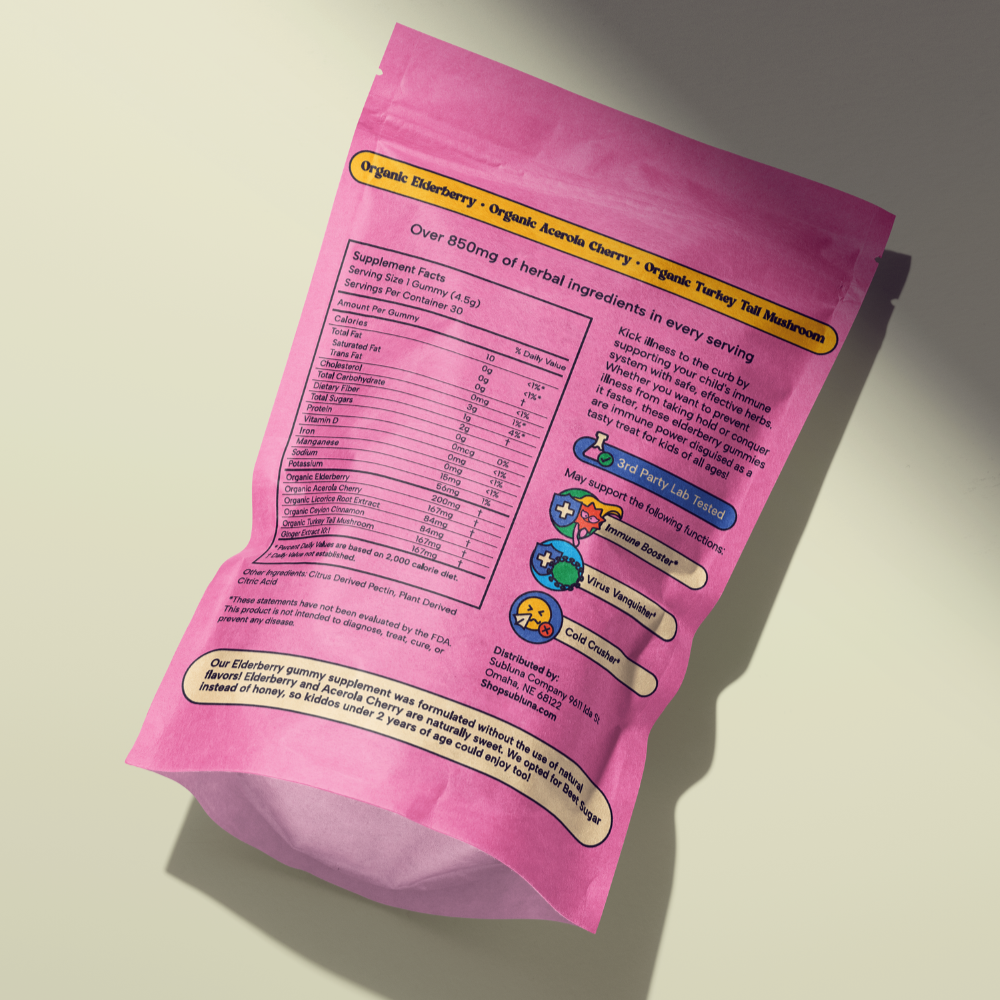 SubLuna - Wholesale Oral Supplement/Vitamin - Healthy Child: Immune and Illness Gummy1