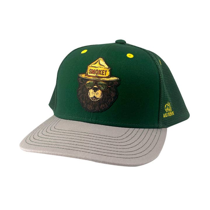 Smokey Groovy Bear Trucker Hat for wholesale by Wild Tribute