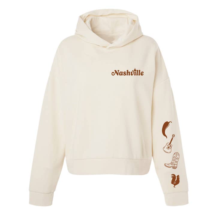 Delia Jo - Sweat à capuche pour femme - Icônes - Os pour la vente par Flavour Gallery