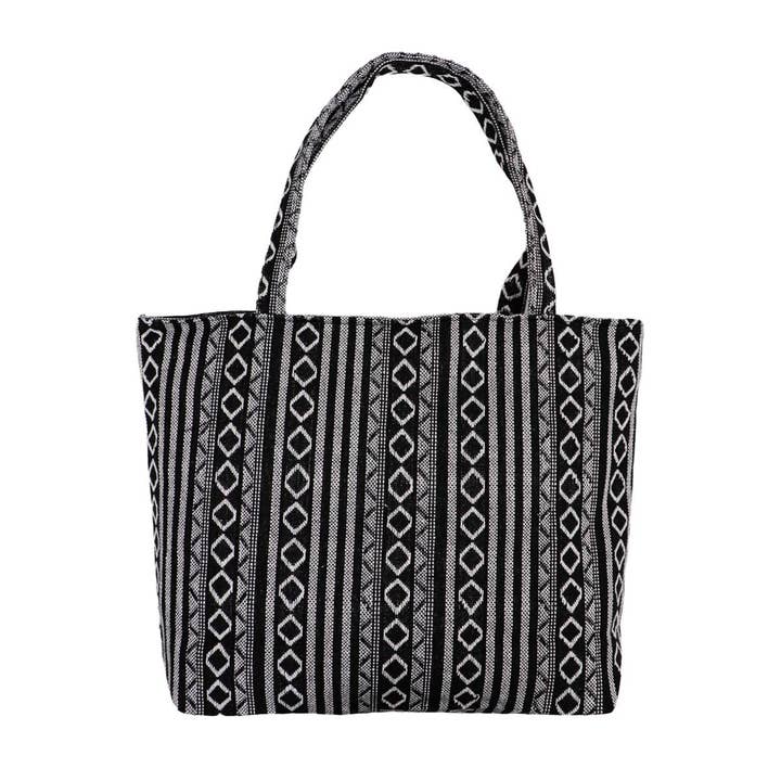 ASSORTED Navajo Baja Tribal Woven Canvas Tote Bag for wholesale on Faire8